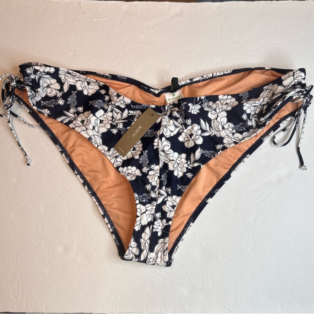 NWT J.Crew Hipster Curved-Waist Bikini Bottom in Magnolia Floral Size 2X